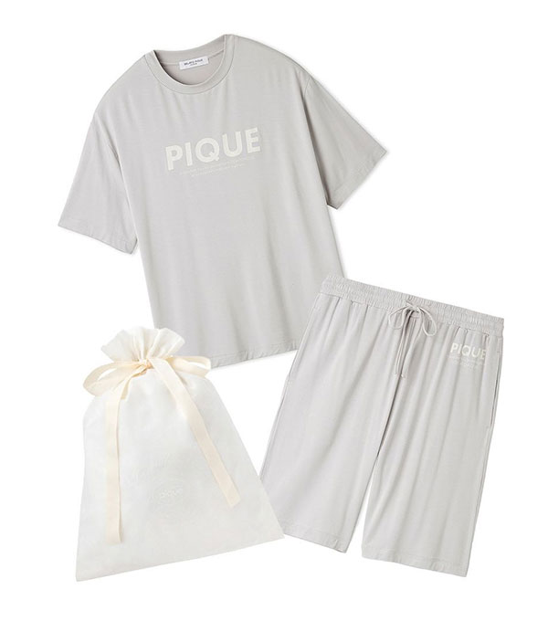【GELATO PIQUE HOMME】【ラッピング済み】接触冷感レーヨンピケロゴTシャツ＆ハーフパンツSET
