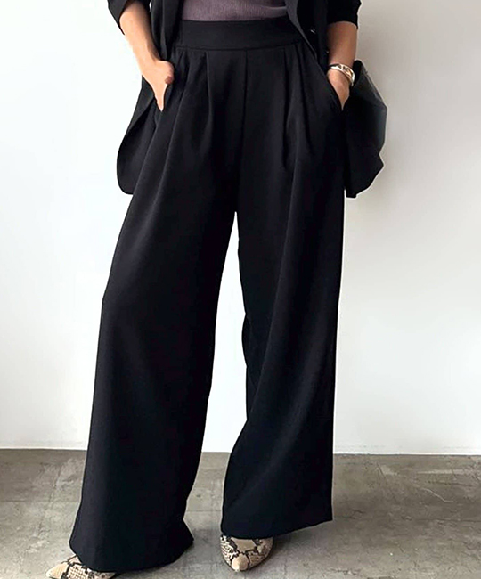 【ガリャルダガランテ】【CHIHAYAコラボ】スウェードライクタックイージーパンツ