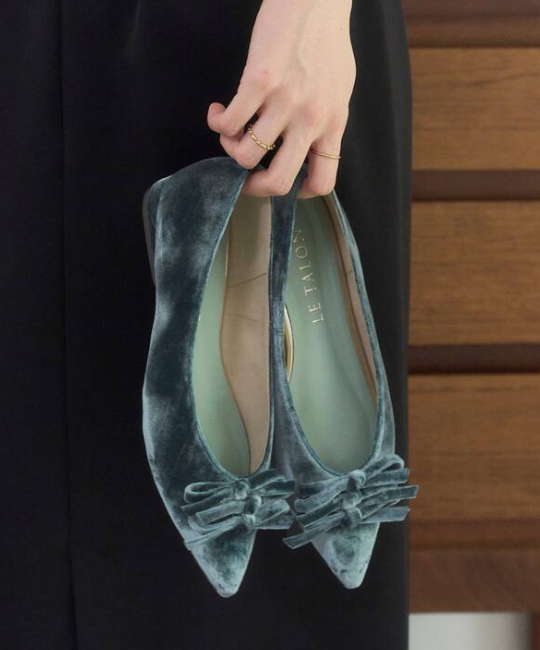 【ル　タロン】《予約》ポインテッドメニーリボンフラット