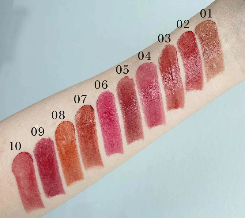 RMKのデューイーメルト リップカラーのスウォッチまとめ