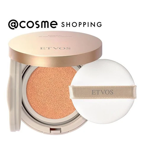 【エトヴォス】ミネラルグロウスキンクッション ナチュラルピンク ケース＋パフ付き