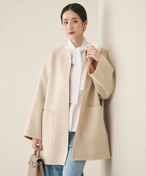 バイカラー リバー ミドルコート