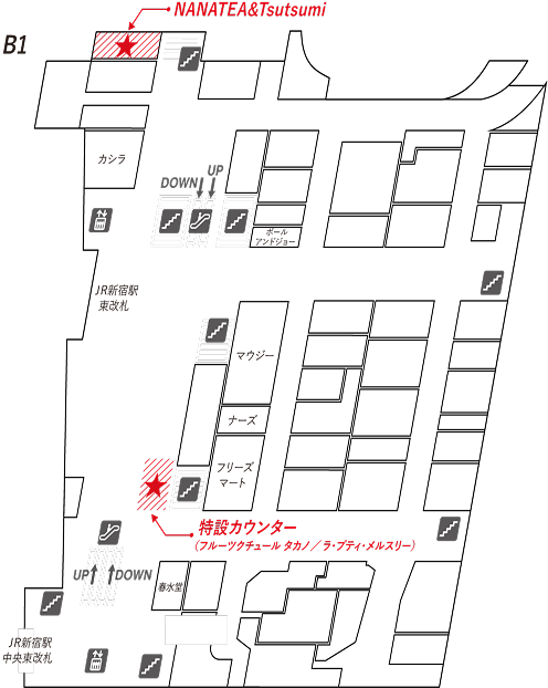 受取場所のマップ