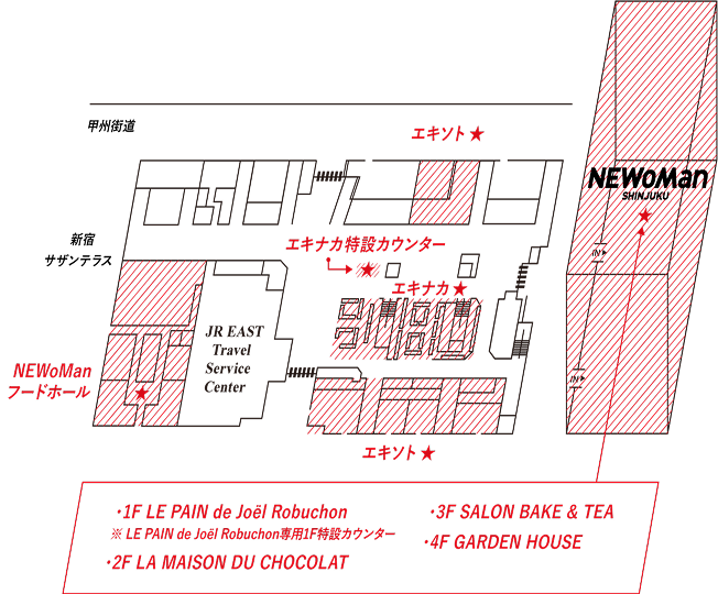 受取場所のマップ