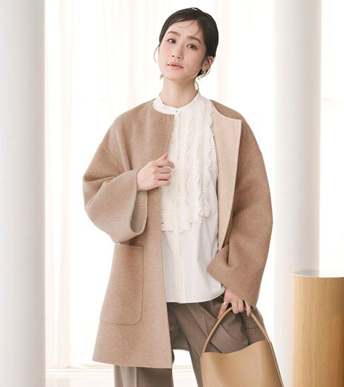 【ユナイテッドアローズ】バイカラー リバー ミドルコート　MOCA