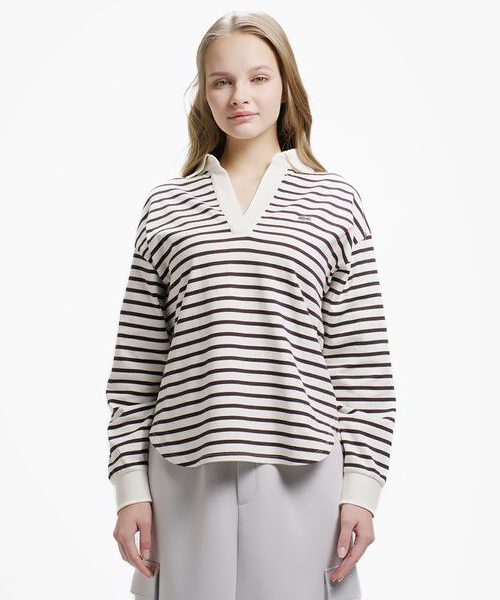 スキッパーネックラガーシャツ