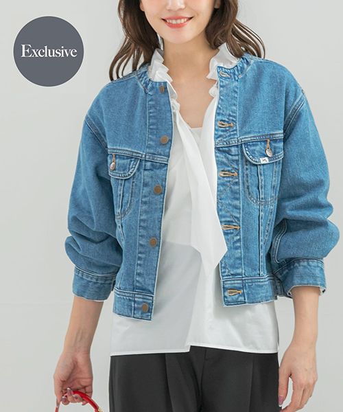 『別注』Lee101×ROSSO　NOCOLLAR SHORT JACKET