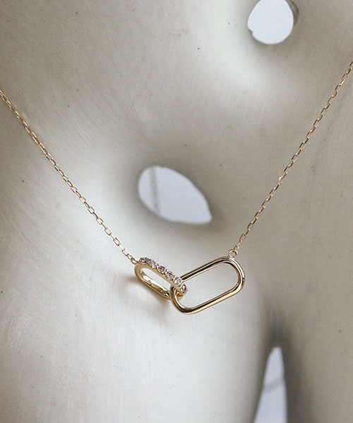 【キュイキュイ】ダイヤモンド リアン ネックレス | K10YG〈LIEN〉