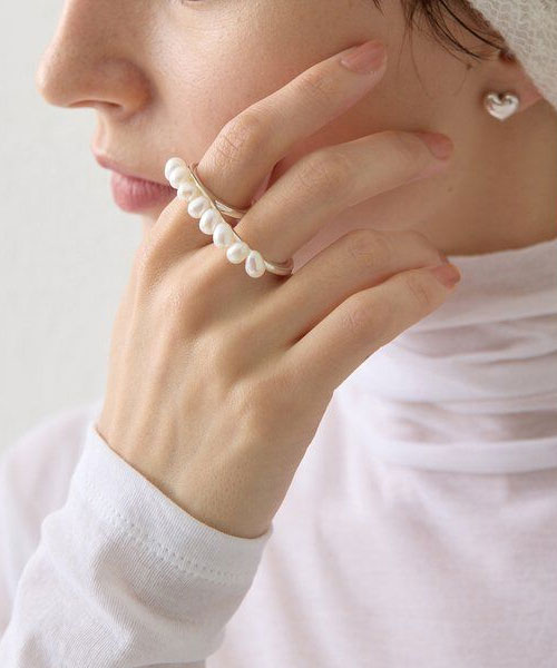 【ウィム　ガゼット】【Hoaw.】パールダブルリング