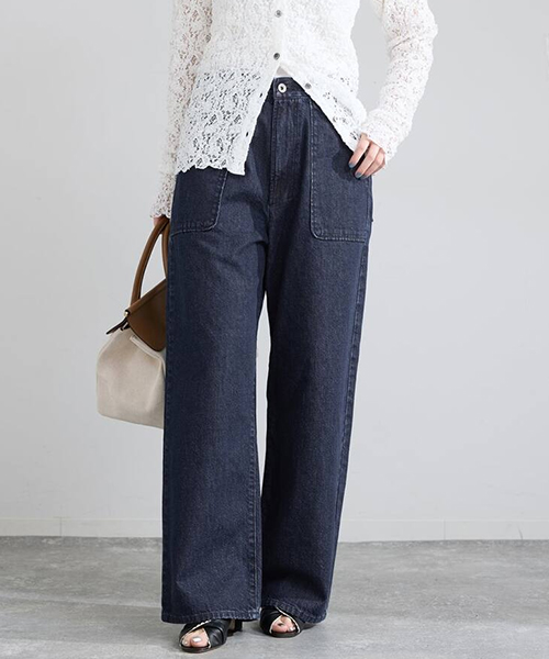 【イエナ】デニムベイカーパンツ
