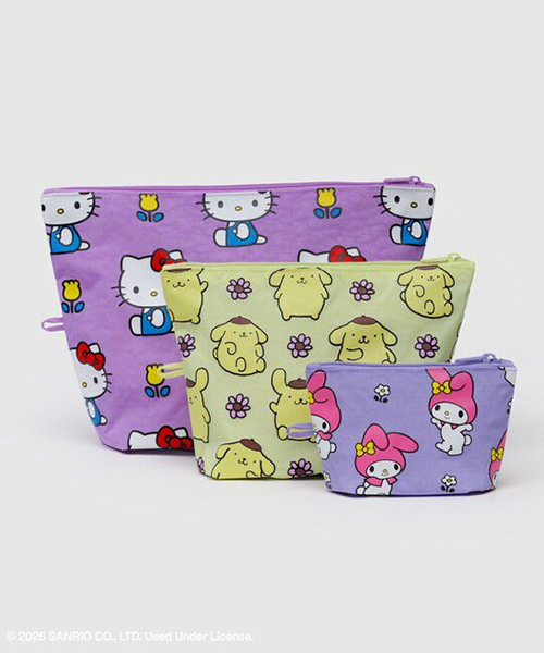 【ビューティーアンドユース ユナイテッドアローズ】＜BAGGU×Sanrio＞GO POUCH Hello Kitty and Friends Florals/3P