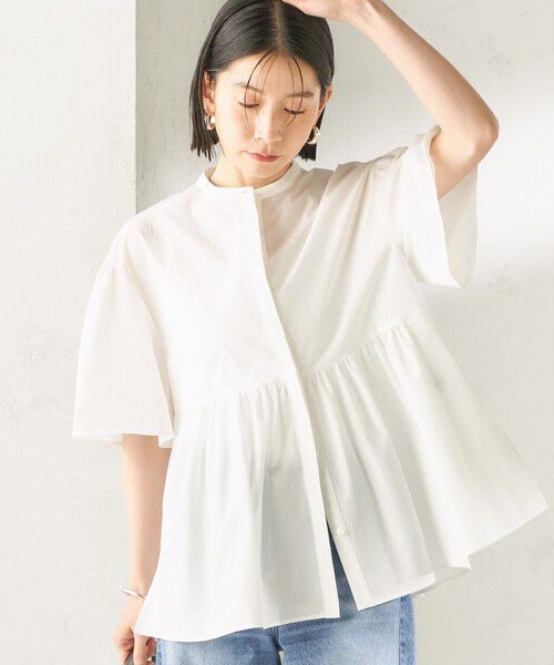 【シップス】〈接触冷感 / 撥水加工〉TEXBRID(R) タフタ ショート スリーブ 羽織 シャツ