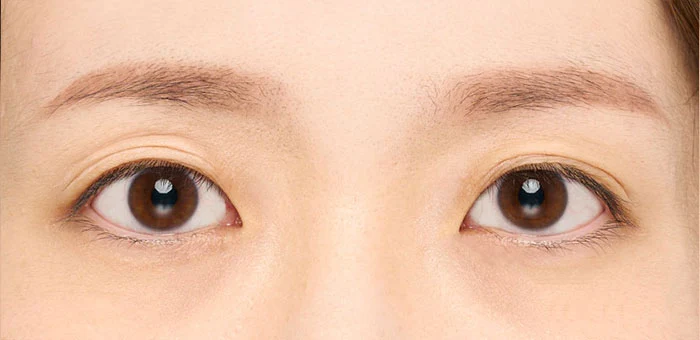 薄い眉毛の女性に似合う描き方でメイクした眉毛