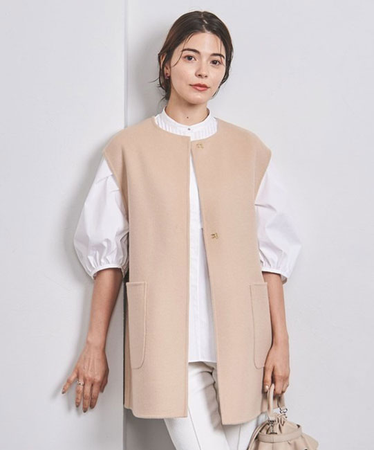 【UNITED ARROWS】バイカラー リバー ベスト