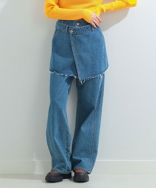 【BEAMS WOMEN】Ray BEAMS / デニム スカート セット パンツ