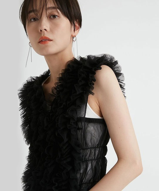 【emmi】【emmi atelier】チュールトップス