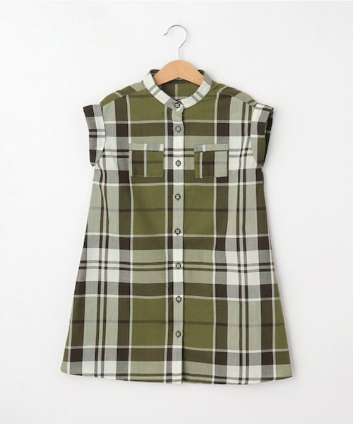 【リンクコーデ】チェック柄シャツワンピース