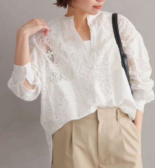 ボリュームスリーブシャツブラウス