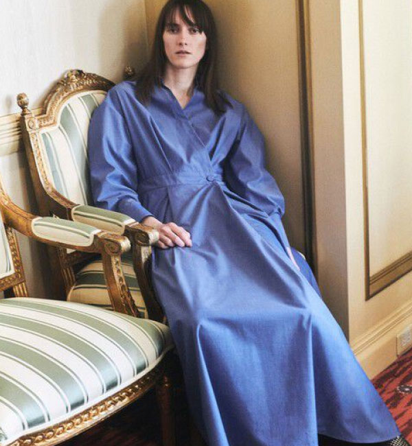 ラップライクシャツワンピース