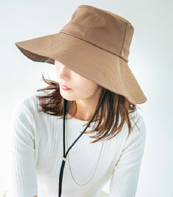 【SHIPS】quaranciel:〈UVカット/接触冷感/撥水加工/手洗い可能〉ワイド ブリム ハット