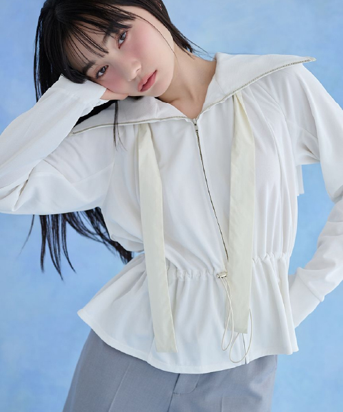 【SNIDEL】【WEB限定/LUMISHADE】サンバイザー付きUVカットパーカー