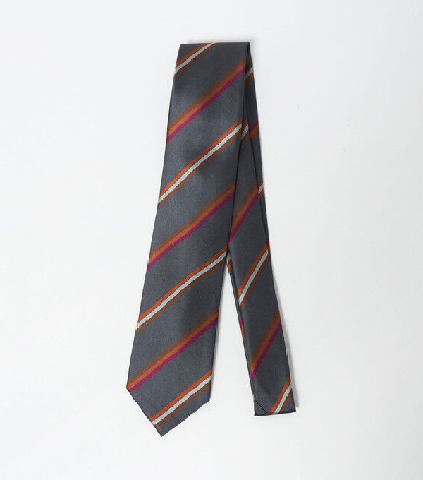 【green label relaxing】GLR シルク2 8.0cm ストライプ2 ネクタイ