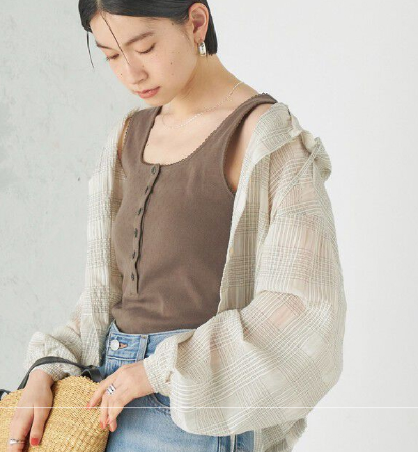 Wai＋:〈手洗い可能〉アイレット ヘンリー タンクトップ
