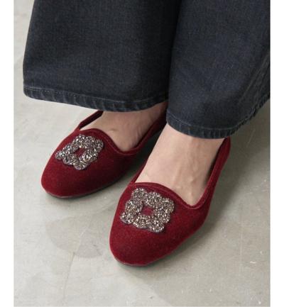 IENA/《予約》MALUS/マリュス VELVET BIJOU SHOES