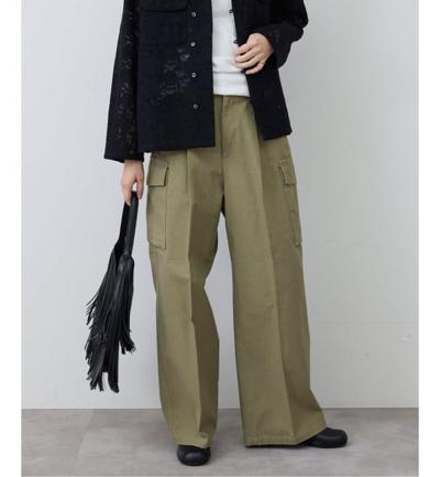 バックサテンミリタリーパンツ