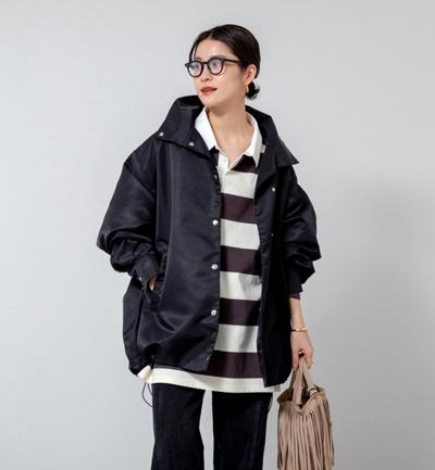 【MAQWEL/マクウェル】スタンドネックコーチジャケット